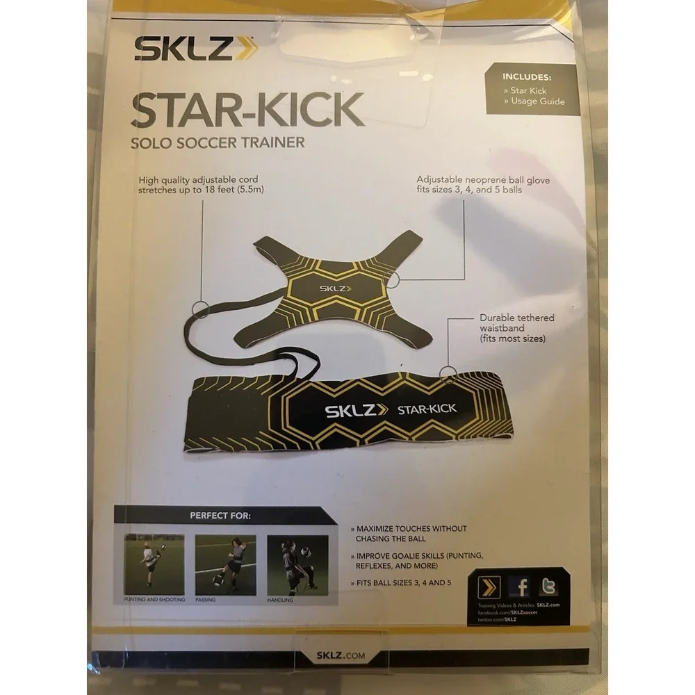 SKLZ Star-Kick Solo Soccer Trainer‎ Training Aid for Ball Sizes 3, 4 & 5  New